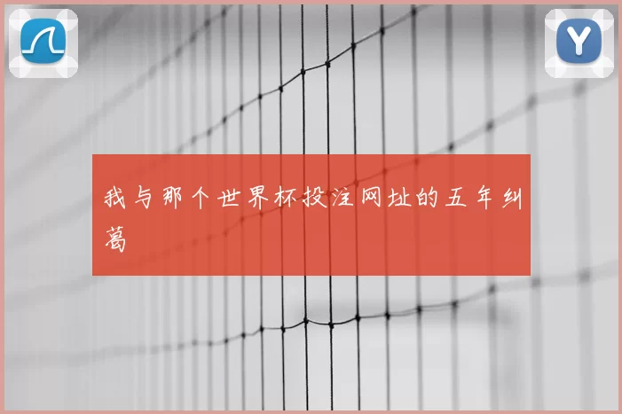 我与那个世界杯投注网址的五年纠葛
