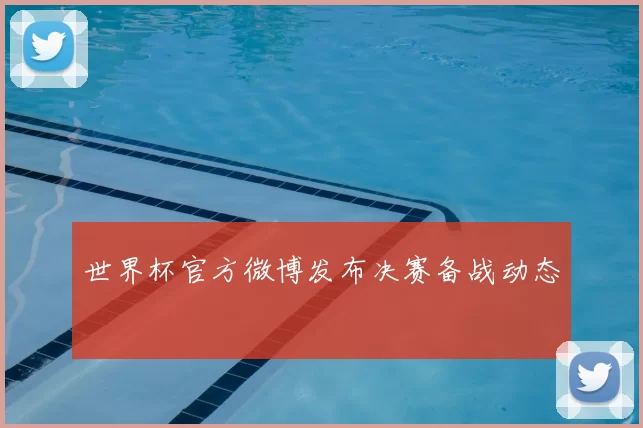 世界杯官方微博发布决赛备战动态