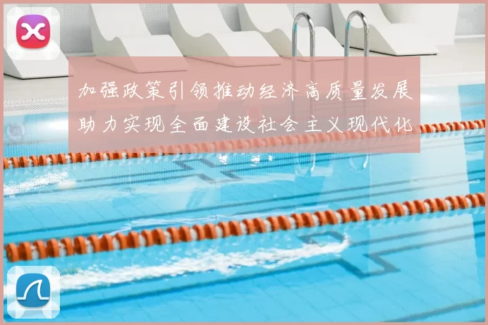加强政策引领推动经济高质量发展助力实现全面建设社会主义现代化国家目标